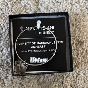 New - Alex and Ani UMass Silver Charm Bracelet